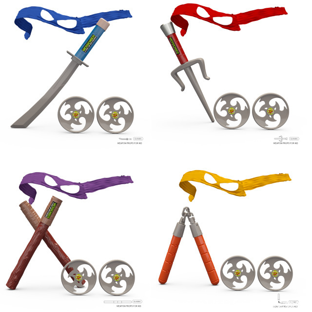 Cosplay Prop Knife - Teenage Ninja Turtles Eye Mask Nunchaku