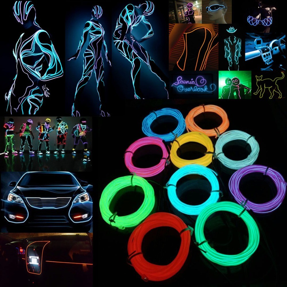 Glow EL Wire Cable LED Neon Ch - огляд і ціна Led El Wire