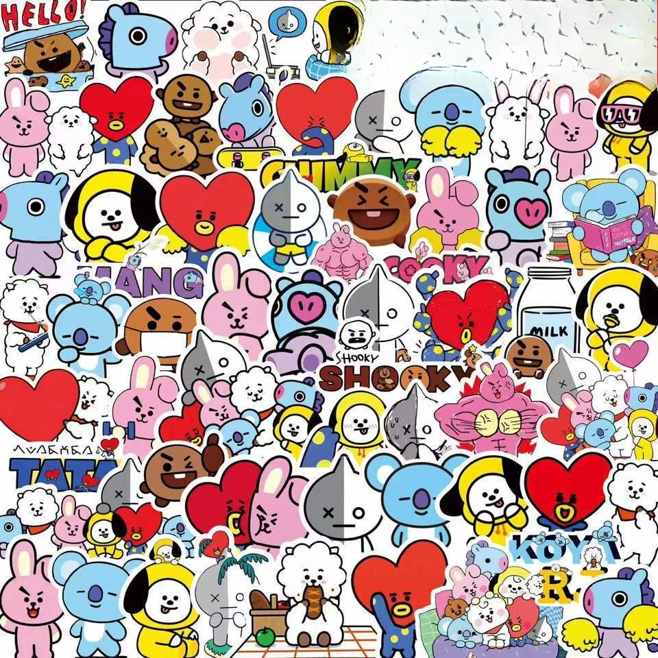 Kawaii BT21 Stickers Suitcases - огляд і ціна Evoker Cosplay Prop