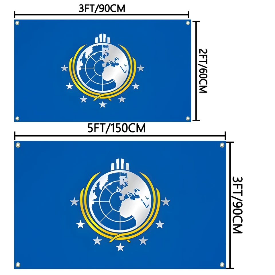 Super Earth Flag Helldivers 3x - огляд і ціна Fallout Cosplay Prop