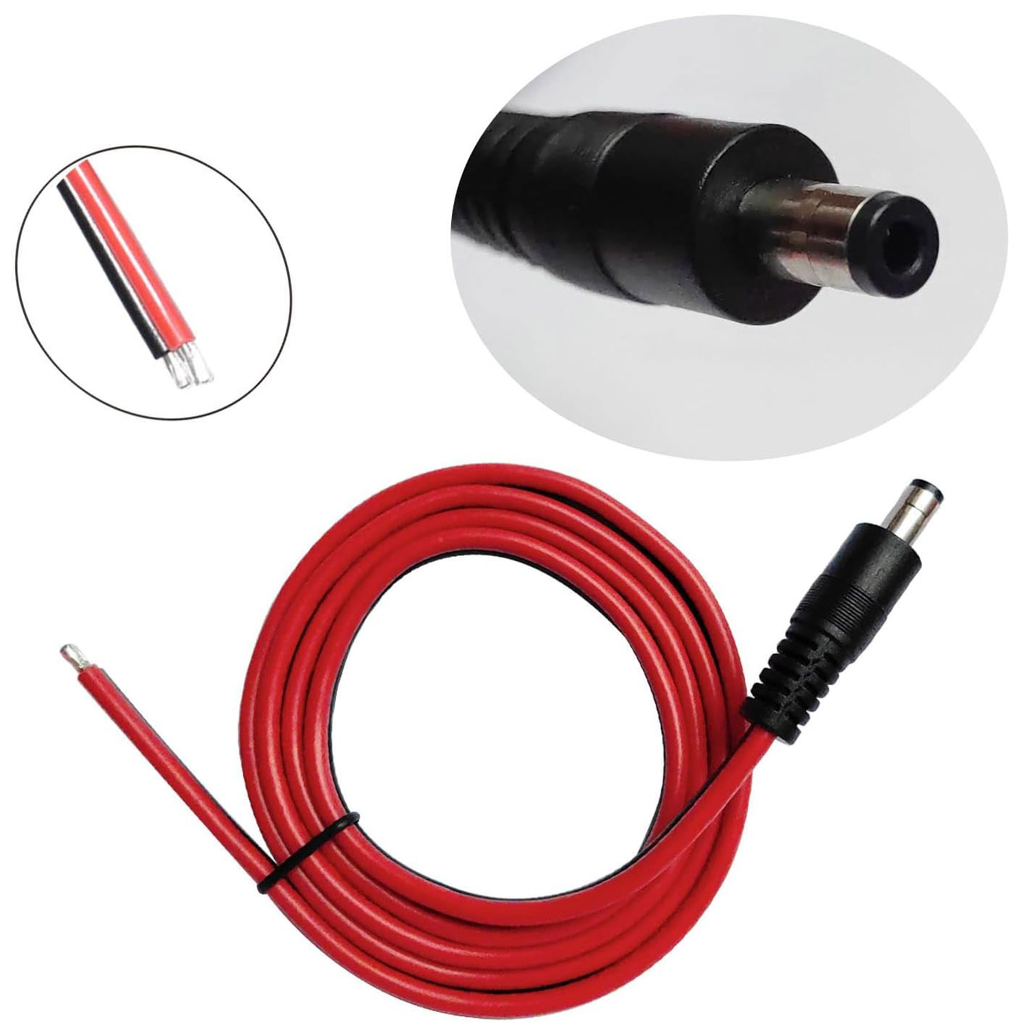 1pc 14AWG DC Power Supply 5.5m - огляд і ціна Led El Wire