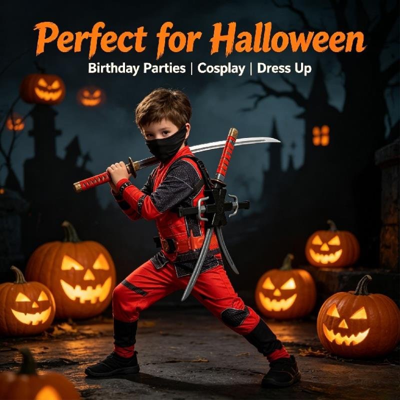 Halloween 1: 1 Ninja Set Child - огляд і ціна Cosplay Prop Knife