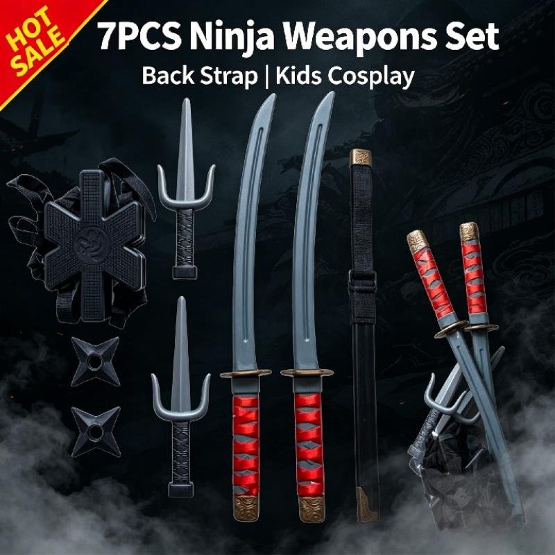 Halloween 1: 1 Ninja Set Child - огляд і ціна Cosplay Prop Knife